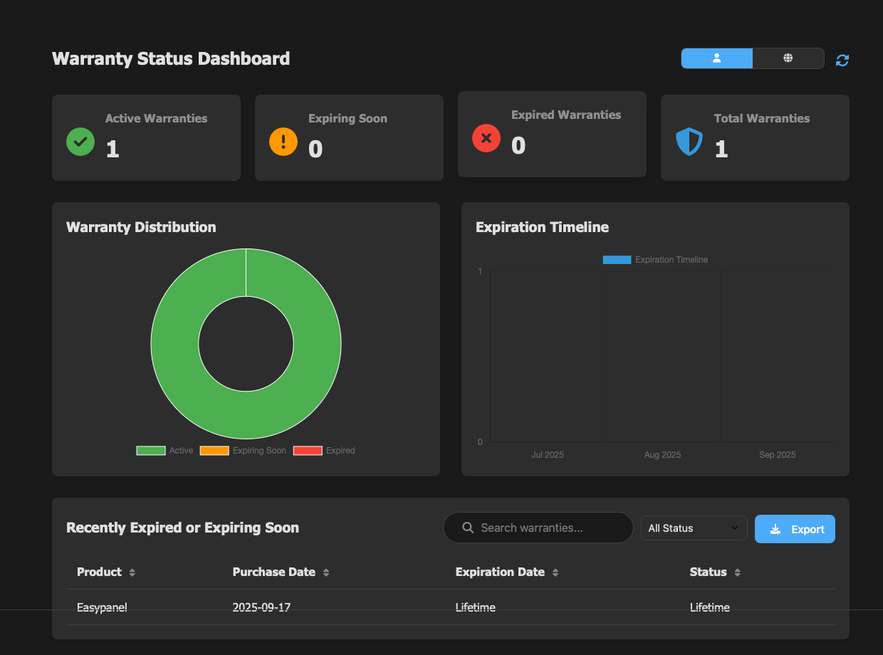 Warracker Screenshot