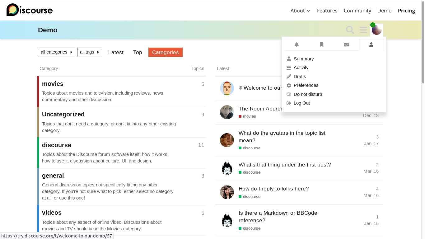 Discourse Screenshot